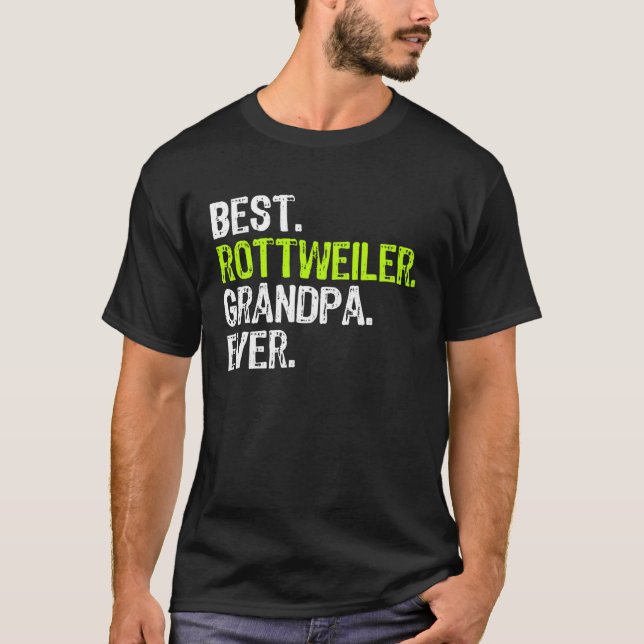 Best Rottweiler Grandpa Ever Dog T-Shirt (Front)