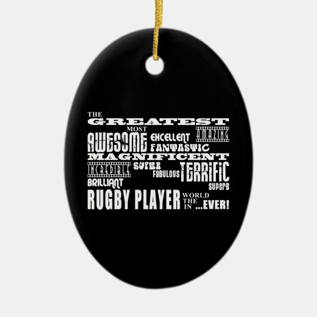 Best Rugby Players Greatest Rugby Player Ceramic Tree Decoration (Front)