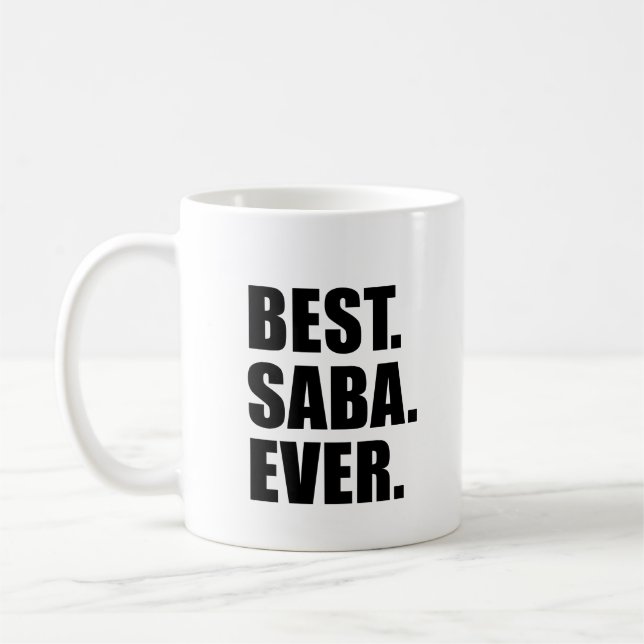Best Saba Ever Jewish Grandfather Coffee Mug (Left)