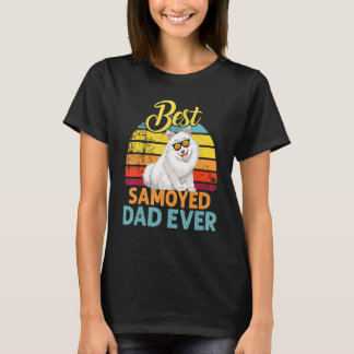 Best Samoyed Dad Ever Retro Vintage Dog T-Shirt