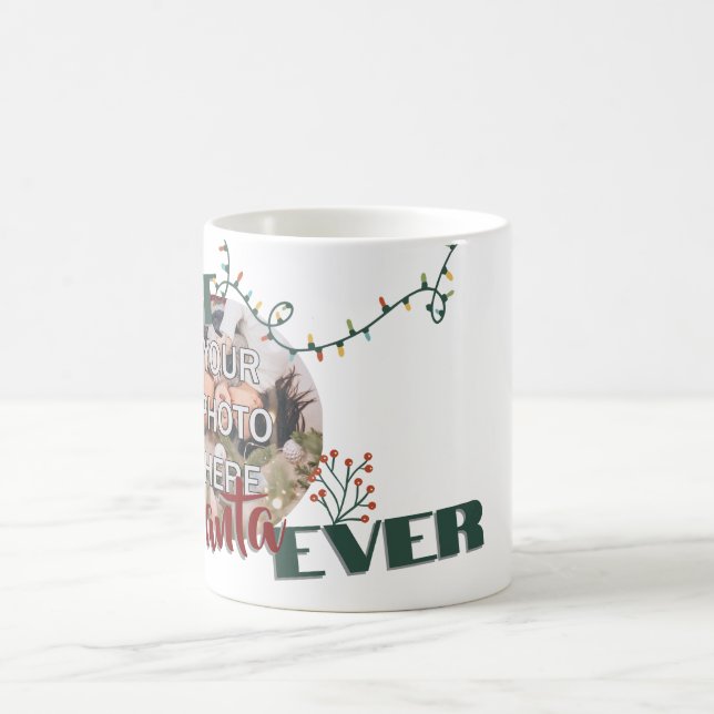 best santa ever christma gift for dad personalized magic mug (Center)