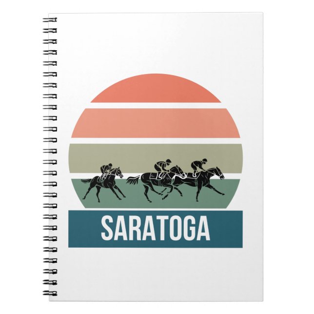 Best Saratoga race track design gift Notebook (Front)
