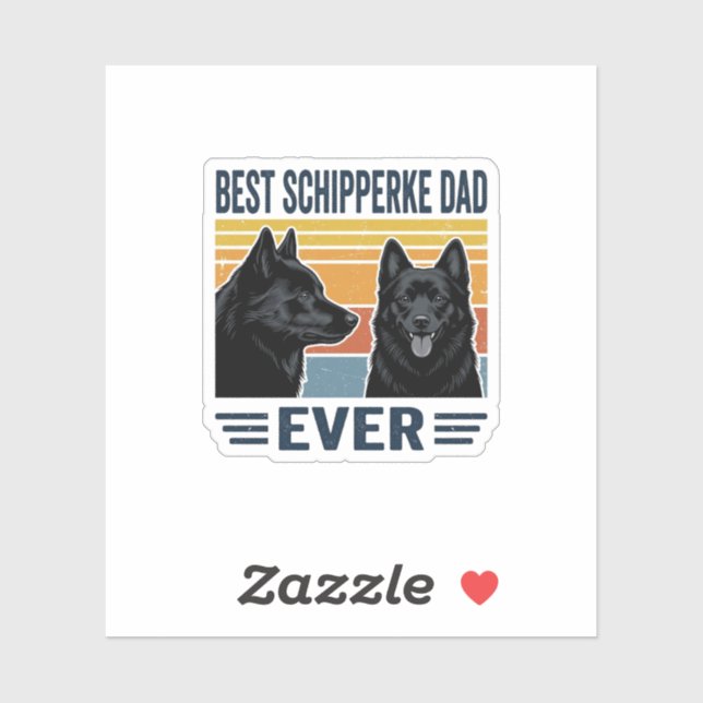 Best Schipperke Dad Ever Retro Dog Vector Design_1 (Sheet)