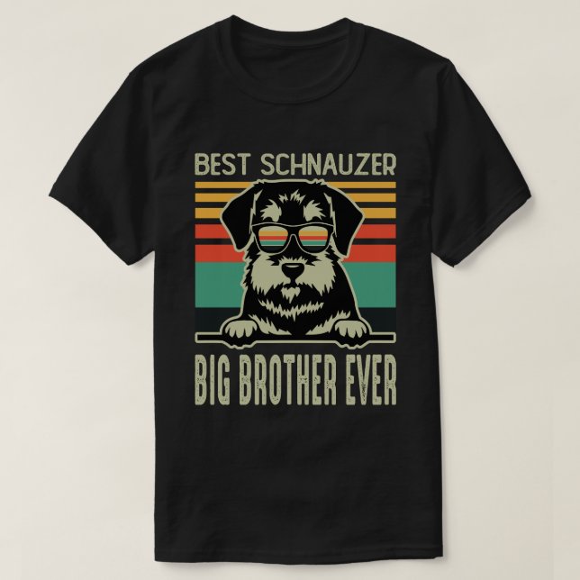 Best Schnauzer BIG BROTHER EVER Vintage T-Shirt (Design Front)