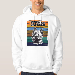 Best Schnauzer Dad Ever Retro Vintage Fathers Day Hoodie