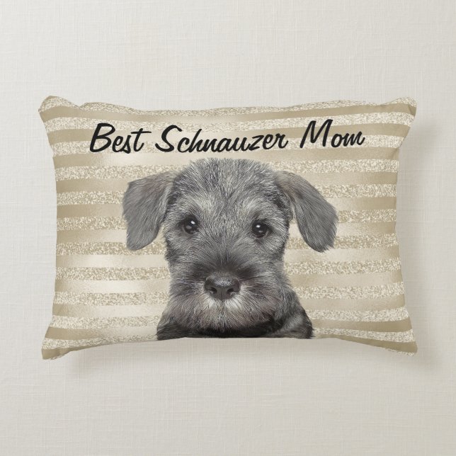 Best Schnauzer Mum Accent Pillow (Front)