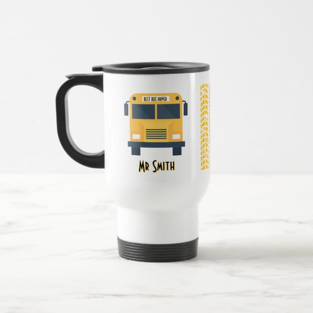 Best School Bus Driver Travel Mug (Left)