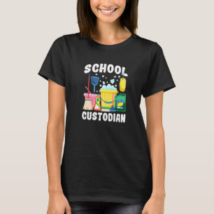 Best School Custodian School Janitor T-Shirt