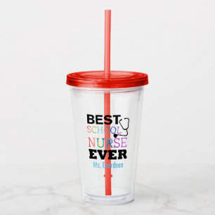 Best School Nurse Ever Personalised Acrylic Tumbler