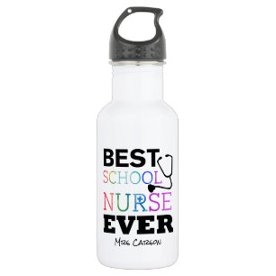 Best School Nurse Ever Personalised Typography 532 Ml Water Bottle