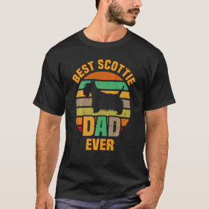 Best Scottie Dad Ever Retro Vintage Dog T-Shirt