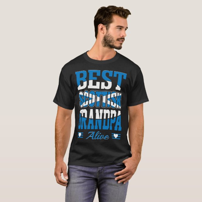 Best Scottish Grandpa Alive Gift T-Shirt (Front Full)