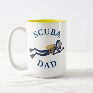 Best "SCUBA DAD" Ever! Father's Day Two-Tone Coffee Mug