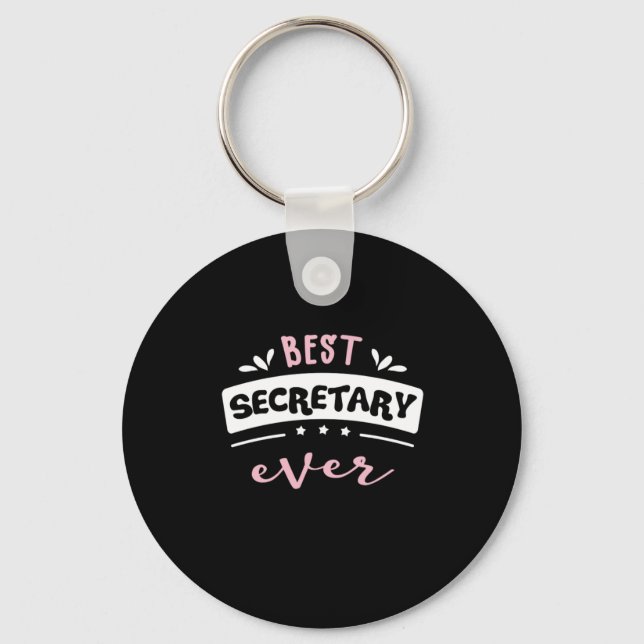 Best Secretary Ever Gift Idea Key Ring (Front)