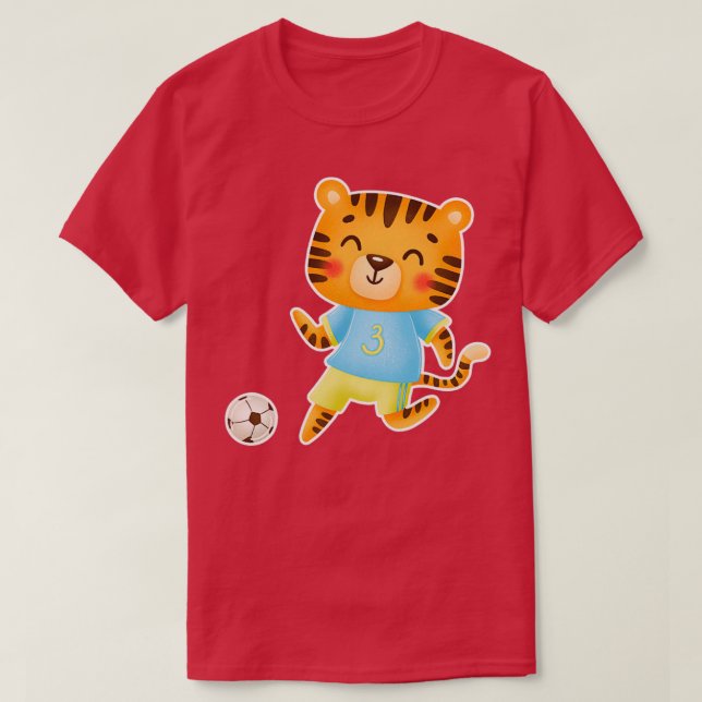 Best Seller Cute Tiger playing T-Shirt (Design Front)