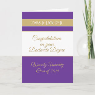 Best Seller! Doctorate graduation card (Ph.D.)