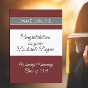 Best Seller! Doctorate graduation card (Ph.D.)