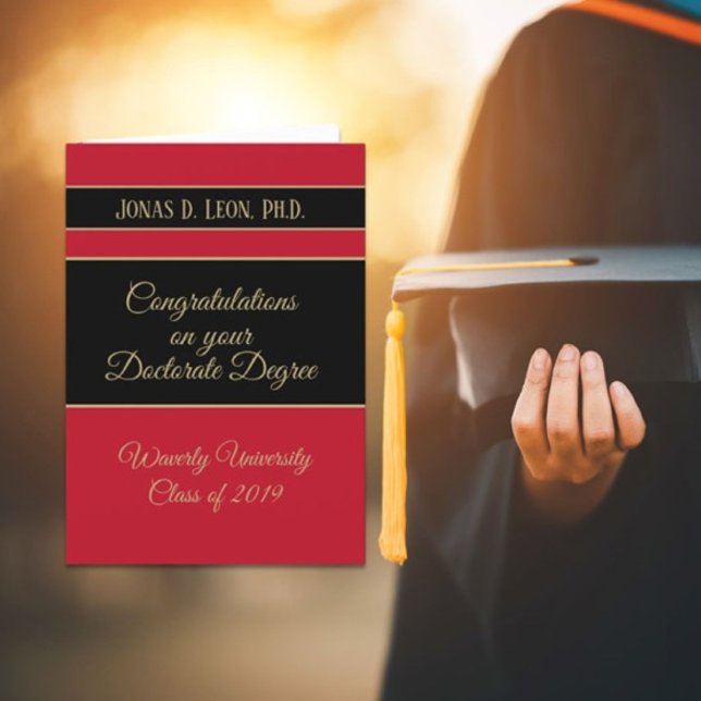 Best Seller! Doctorate graduation card (Ph.D.) (Creator Uploaded)