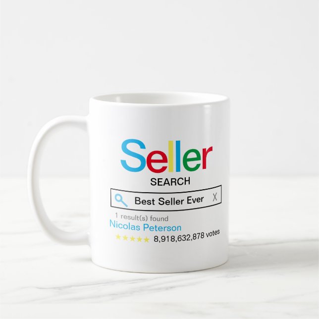 Best Seller Ever Search engine Result With name Coffee Mug (Left)
