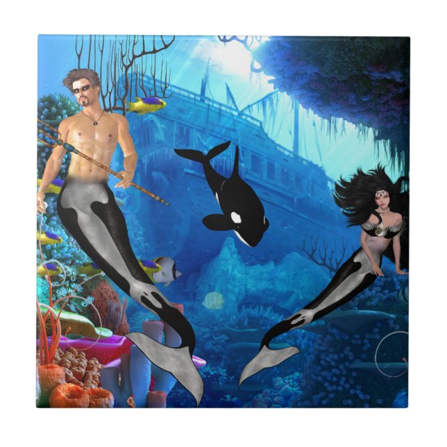 Best Seller Merrow Mermaid Tile (Front)