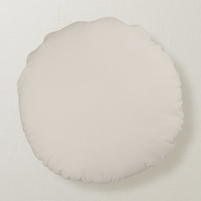 Best Seller Off White Cream Ivory Solid Colour Round Cushion (Back)