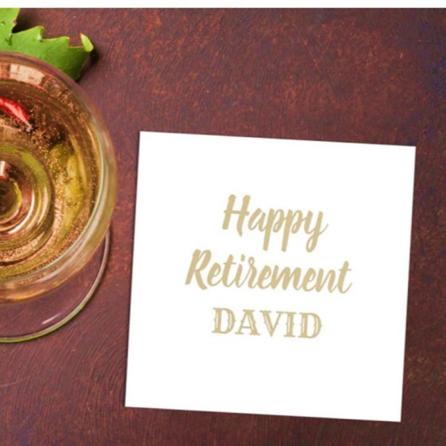 Best seller! Personalised retirement napkins (Creator Uploaded)