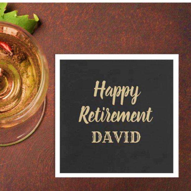 Best seller! Personalised retirement napkins (Creator Uploaded)