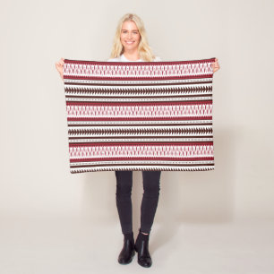 Best Selling a red and white striped pattern Fleece Blanket