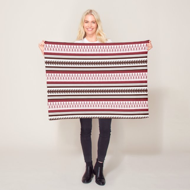 Best Selling a red and white striped pattern Fleece Blanket (In Situ)