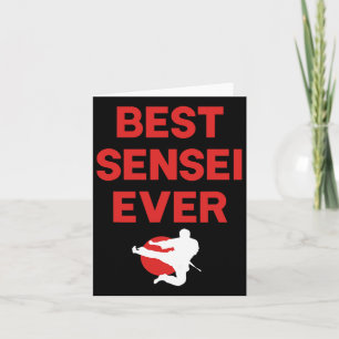 Best Sensei Ever Karate Judo Tae Kwon Do Apparel  Card