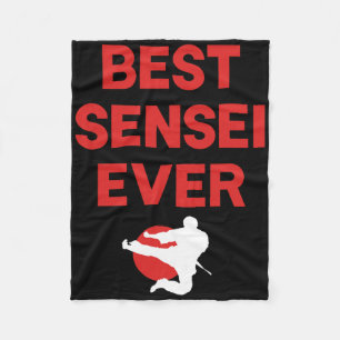 Best Sensei Ever Karate Judo Tae Kwon Do Apparel  Fleece Blanket