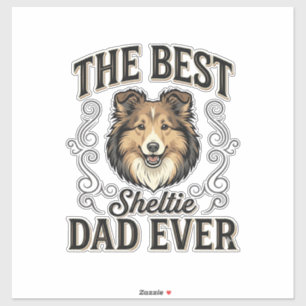 Best Sheltie Dad Ever Vintage Dog Lover Design_1