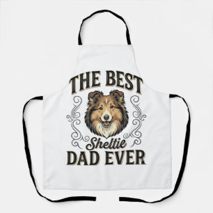 Best Sheltie Dad Ever Vintage Dog Lover Design_1 Apron