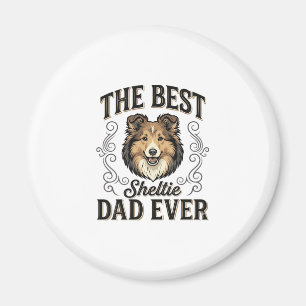 Best Sheltie Dad Ever Vintage Dog Lover Design_1 Magnet