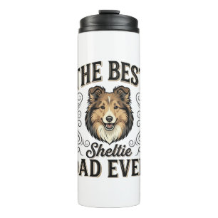Best Sheltie Dad Ever Vintage Dog Lover Design_1 Thermal Tumbler