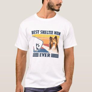 Best Shetland Sheepdog Sheltie Mum Ever Vintage Mo T-Shirt
