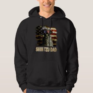 Best Shih Tzu Dad Ever American Flag 4th Of July D Hoodie