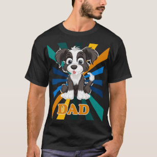 Best Shih Tzu Dad Ever Funny Cartoon Dog Gift T-Shirt