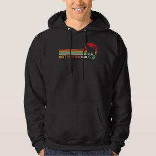 Best Shih Tzu Dad Ever  Retro Shih Tzu Dog Owner D Hoodie