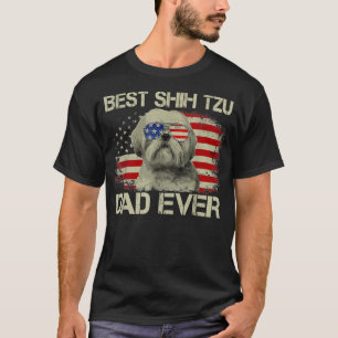 Best Shih Tzu Dad Ever Tshirt Dog Lover American F