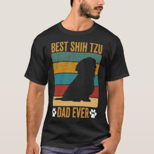 Best Shih Tzu Dad Ever Vintage Father S Day T-Shirt