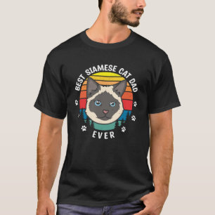 Best Siamese Cat  Dad Pet Animals Cats Owner Graph T-Shirt