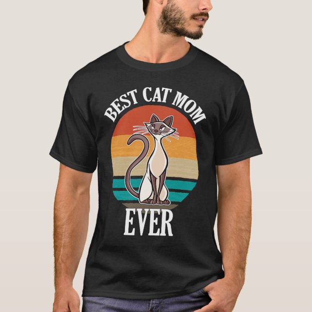 Best Siamese Cat Mom Ever  Cat T-Shirt (Front)