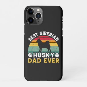 Best Siberian Husky Dad Ever, Father's Day Tribute iPhone 11Pro Case