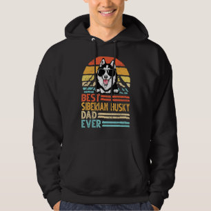 Best Siberian Husky Dad Ever Retro Vintage Fathers Hoodie