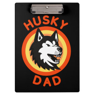 Best Siberian Husky Dad, Husky Dog Lovers Gift Clipboard