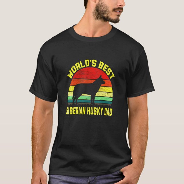 Best Siberian Husky Dad T-Shirt (Front)
