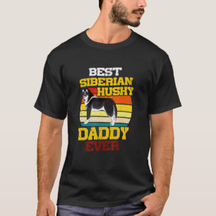 Best Siberian Husky Dog Dad Ever Vintage Dog Fathe T-Shirt