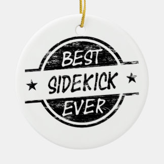 Best Sidekick Ever Black Ceramic Tree Decoration