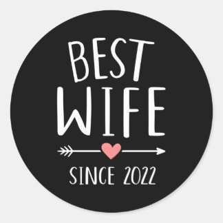 Best Since 2022 For 1St Wedding Anniversary Classic Round Sticker